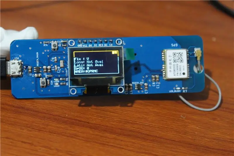 Monitoreo GPS con proyecto de pantalla OLED