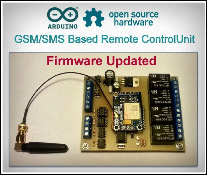 หน่วยควบคุมระยะไกล GSM / SMS จาก Arduino