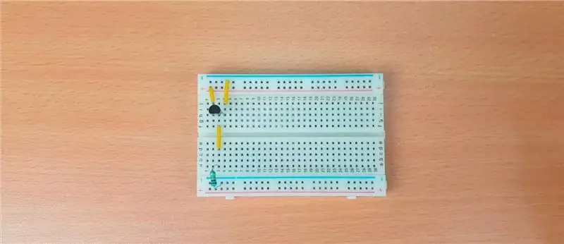 İndi 10k Ohm Rezistoru Aşağıdakı Şəkildə Göstərildiyi kimi Dövrə Diaqramına Bağlayın