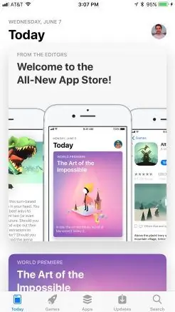 3. Adım: App Store'a Gitmek