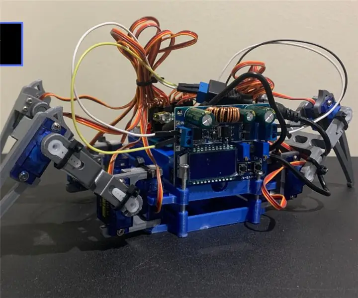 Roboti ya buibui iliyokokotwa mara nne - GC_MK1: Hatua 8 (na Picha)