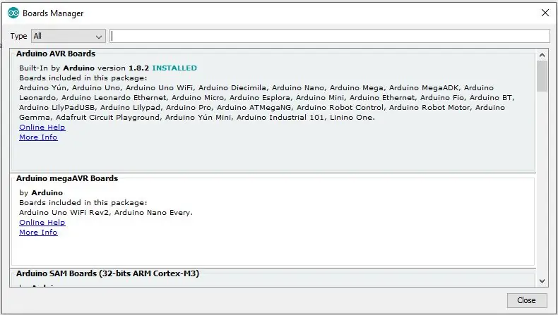 Pemasangan Pemandu & Perpustakaan di Arduino IDE