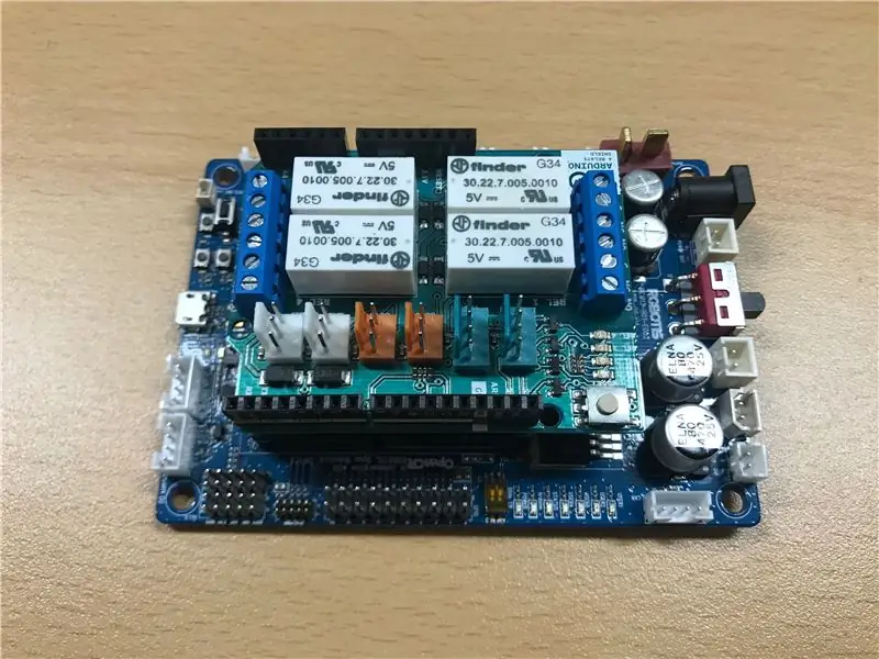 Plaas ARDUINO 4 RELAYS SHIELD in OpenCR