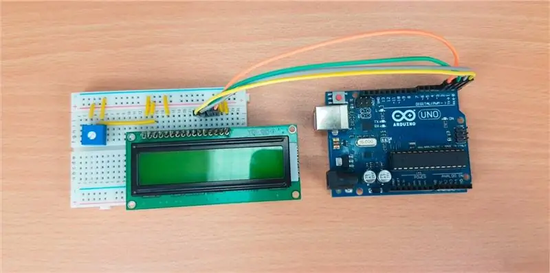 Anslut stift 2, stift 3 på Arduino med stift D6 och D7 på LCD -skärmen