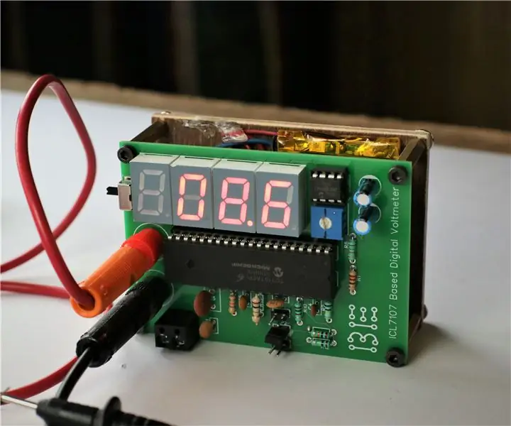 Voltmetro digitale ricaricabile con ICL7107 ADC: 7 passaggi (con immagini)