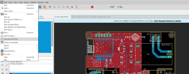 Archivos Gerber y pedido de PCB