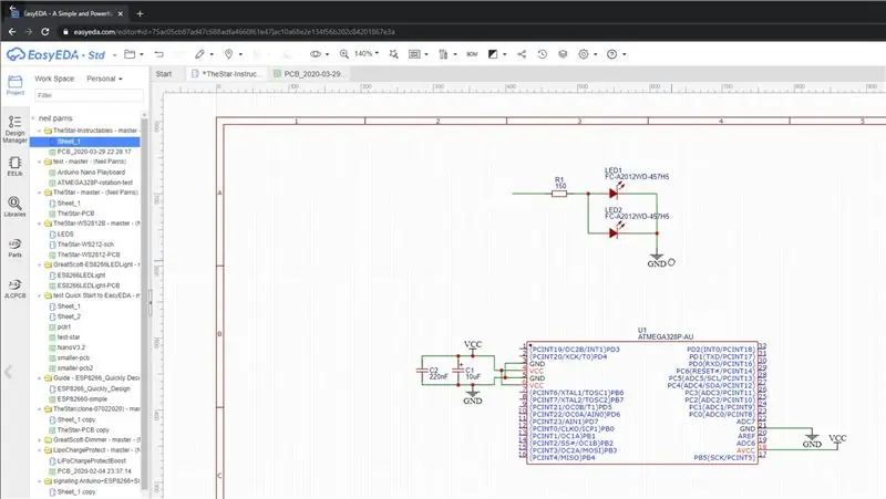 Vytvořte schéma, udělejte z něj Arduino programovatelné