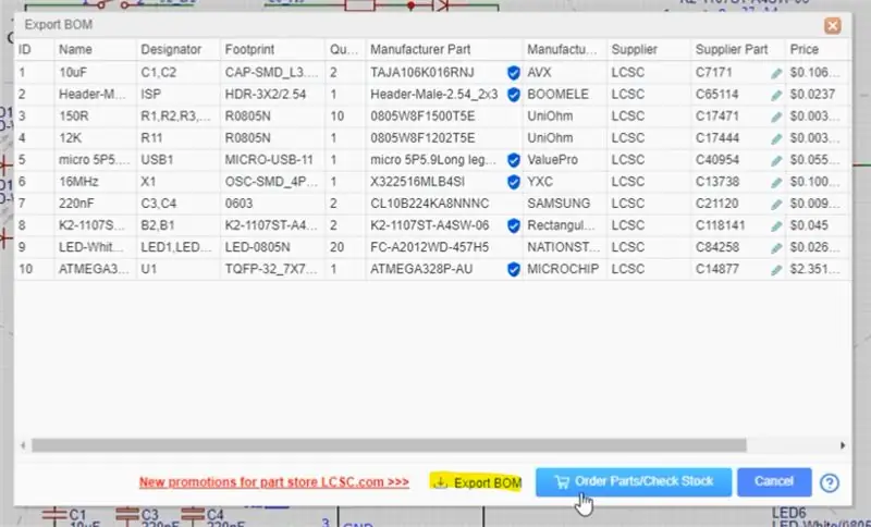 Bestel de PCB en voeg optioneel SMD-build toe