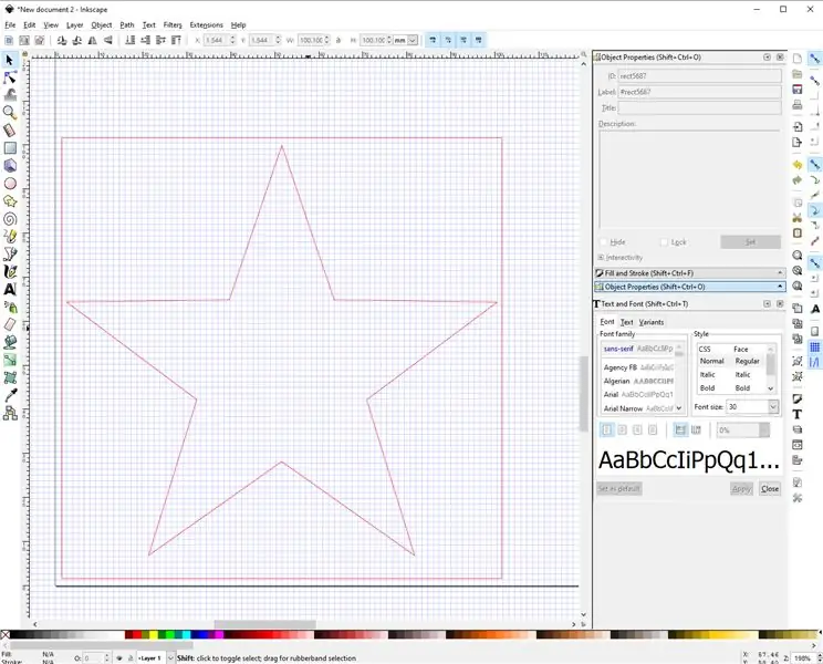 Crea il design in InkScape