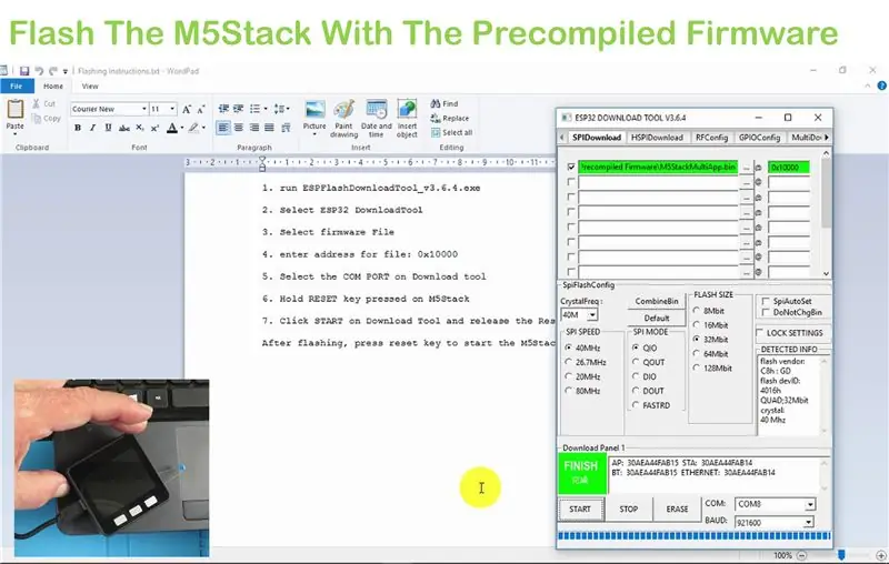 Əvvəlcədən tərtib edilmiş Firmware ilə M5Stack -ı yandırın