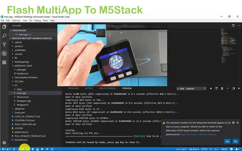 Sukurkite ir paleiskite „M5Stack MultiApp“