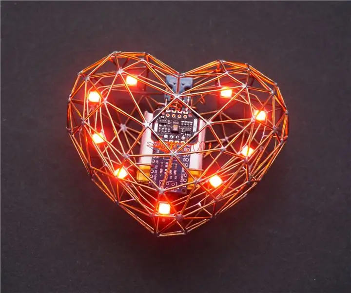 เต้น LED Heart: 10 ขั้นตอน (พร้อมรูปภาพ)