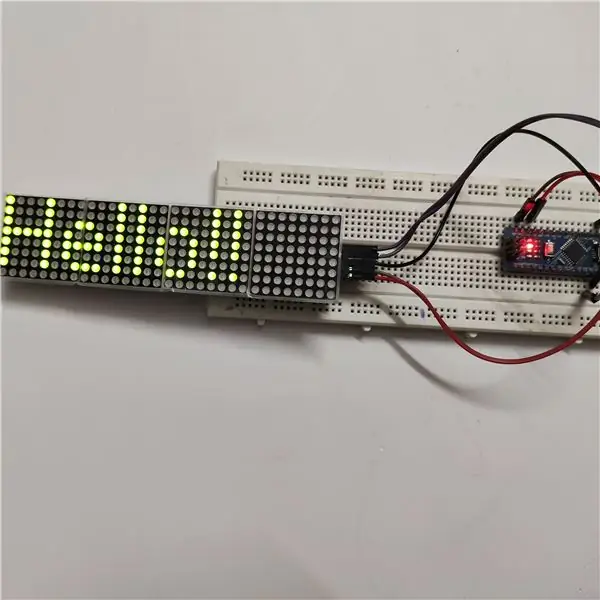 Pistematriisi 32x8 Max7219 Liitäntä Ardiunon kanssa
