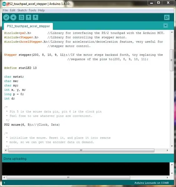 Programa el microcontrolador Arduino