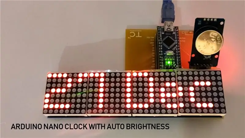 Arduino Nano Clock avec luminosité adaptative utilisant un prototype de PCB de NextPCB.com