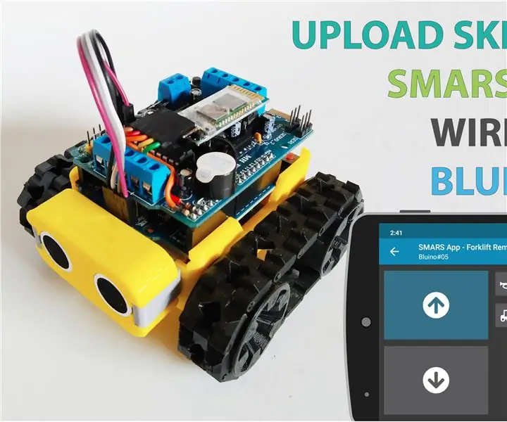 SMARS রোবট Arduino এর জন্য মোটর শিল্ড আপগ্রেড করুন - ব্লুটুথের মাধ্যমে কোড আপলোড করুন: ২০ টি ধাপ