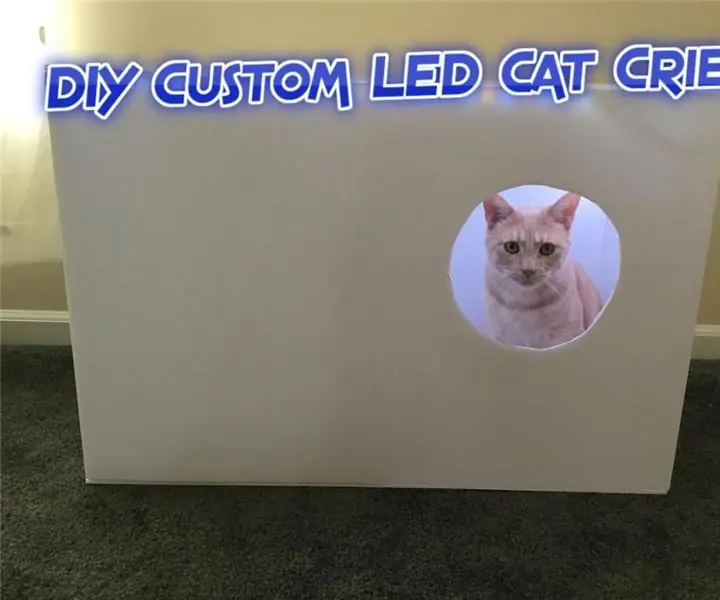 עריסת חתול LED מותאמת אישית DIY: 4 שלבים