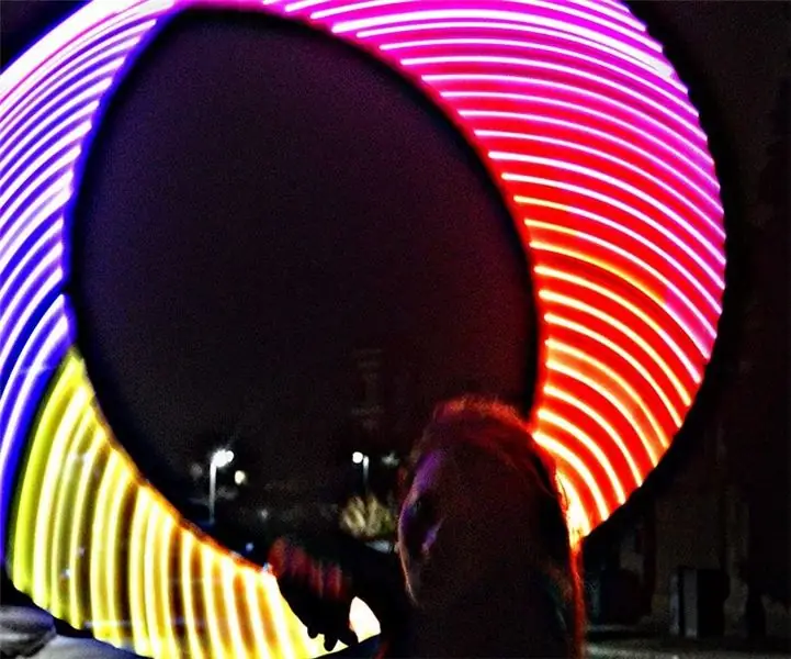 Individuellt adresserbar LED Hula Hoop: 9 steg (med bilder)