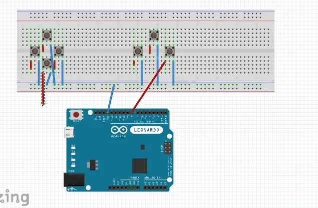 Sluit die beheerknoppies aan op Arduino