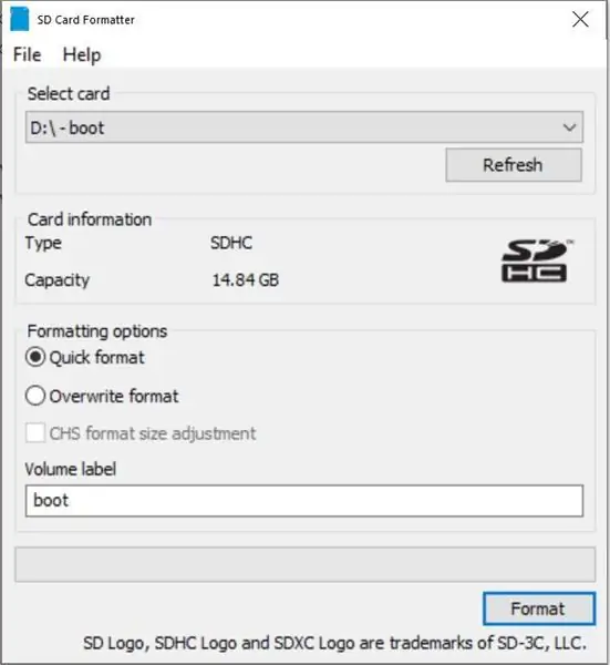 Format SD Card