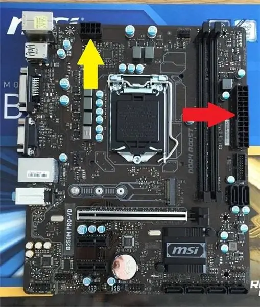 Pag-attach ng Mga Kable sa Buong Motherboard