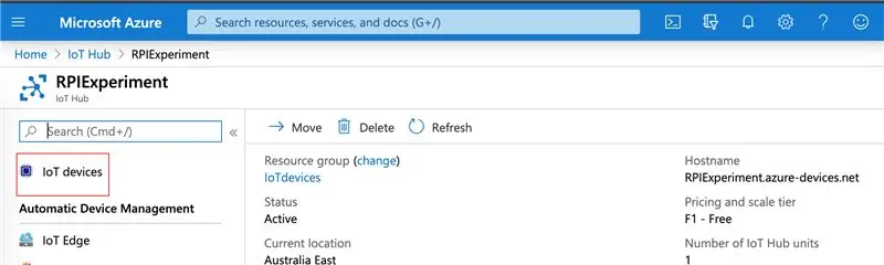Buat Peranti di Azure IoT Hub