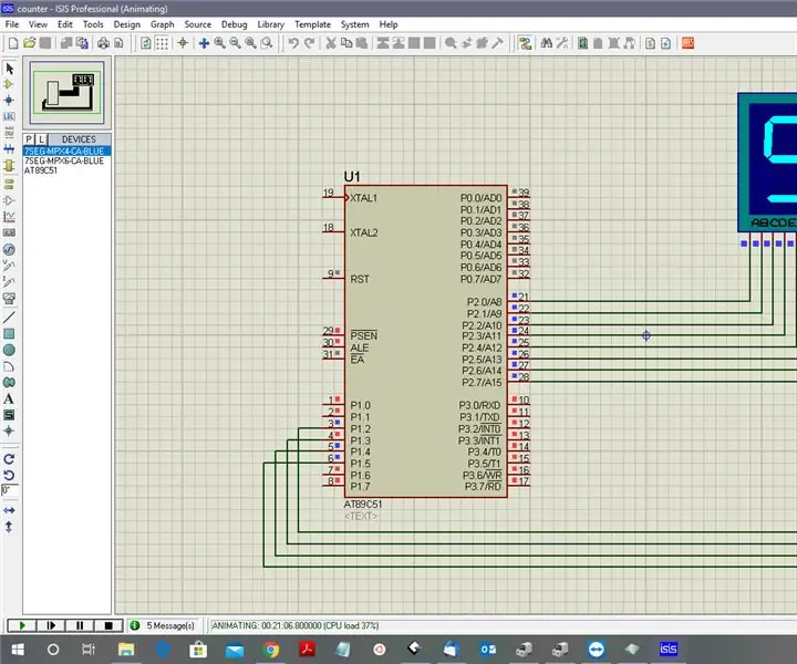 Καταμέτρηση από 0 έως 9999 με 8051 Χρήση επίδειξης 7 τμημάτων: 5 βήματα