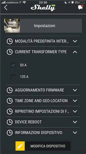 Προσαρμογή της ρύθμισης του Shelly EM
