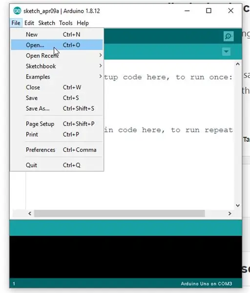 โหลดใน Arduino Sketch