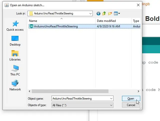 Mag-load sa Arduino Sketch