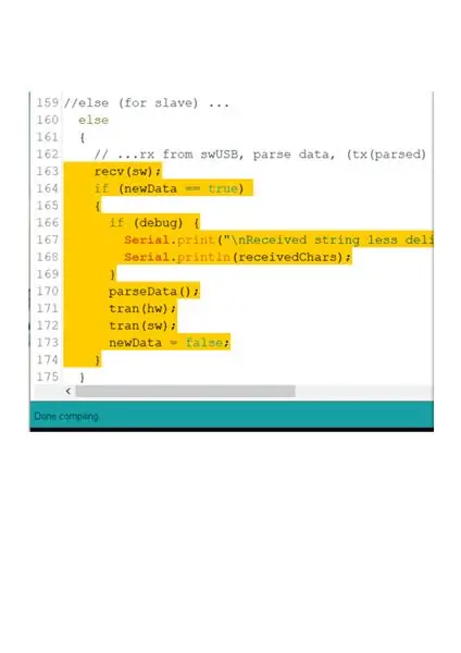 การรับและการจัดการข้อมูลใน Slave Arduino