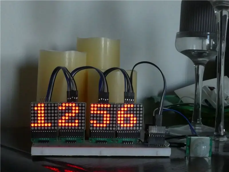 8x8 Led Matrix Clock & Антитрузиялык эскертүү