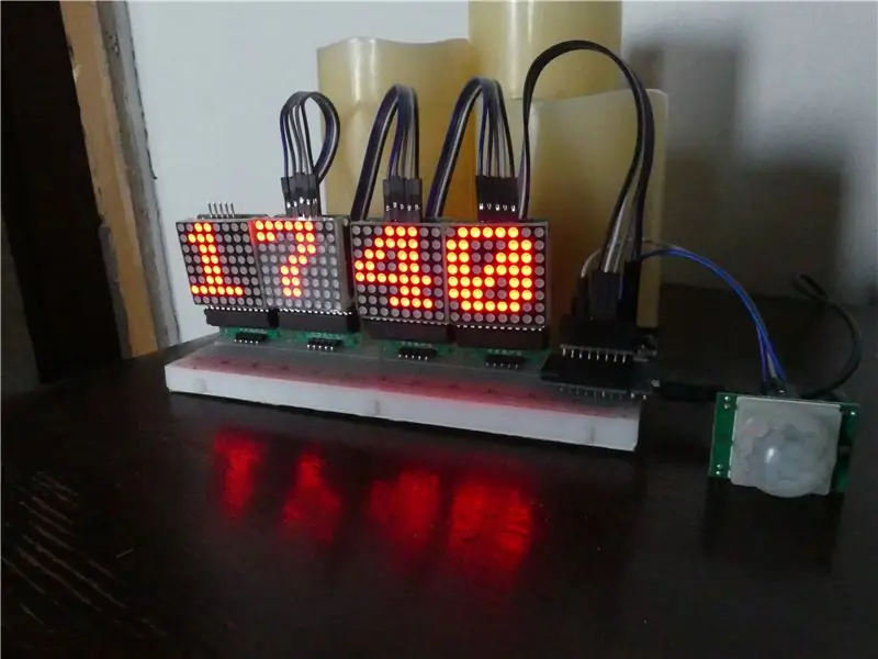 8x8 Led Matrix Clock & Anti-Intrusion Warning