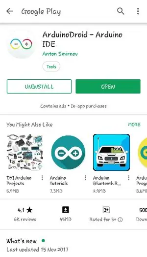 Să începem cu instalarea aplicației ArduinoDroid