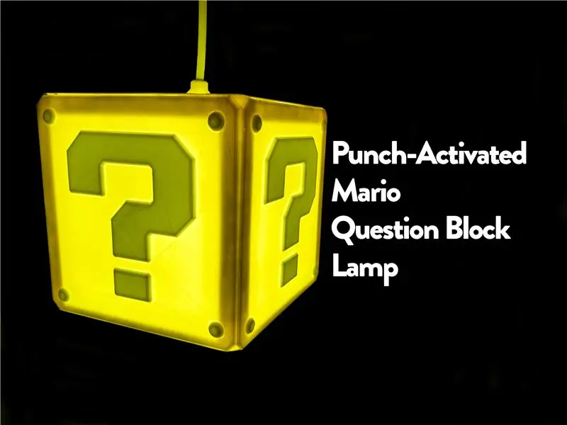 Punch Activated Mario Question Block Lamp