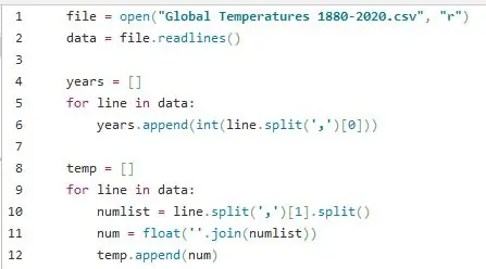 Tworzenie zmiennej temperatury i dodawanie do niej temperatur