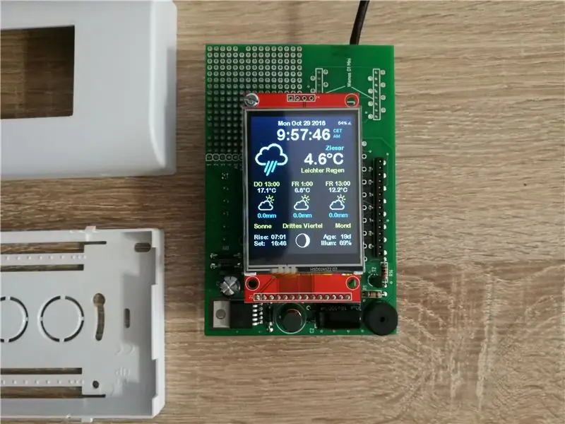 ESP8266 Spalvota orų stotis