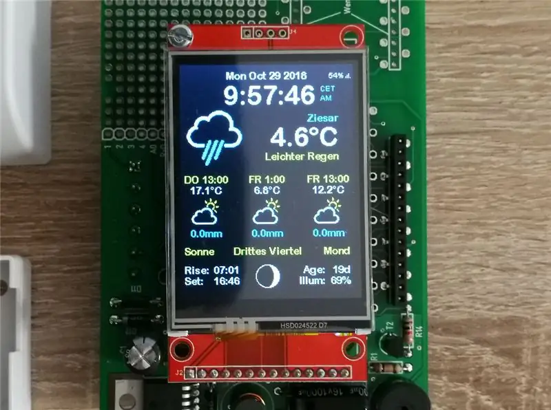 ESP8266 Estació meteorològica de colors