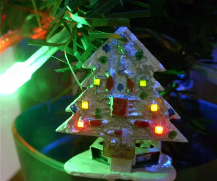 Mini Animated LED Christmas Tree 32 X 32mm: 3 Kauj Ruam