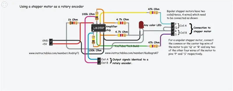 Connecteu el motor pas a pas a l’amplificador