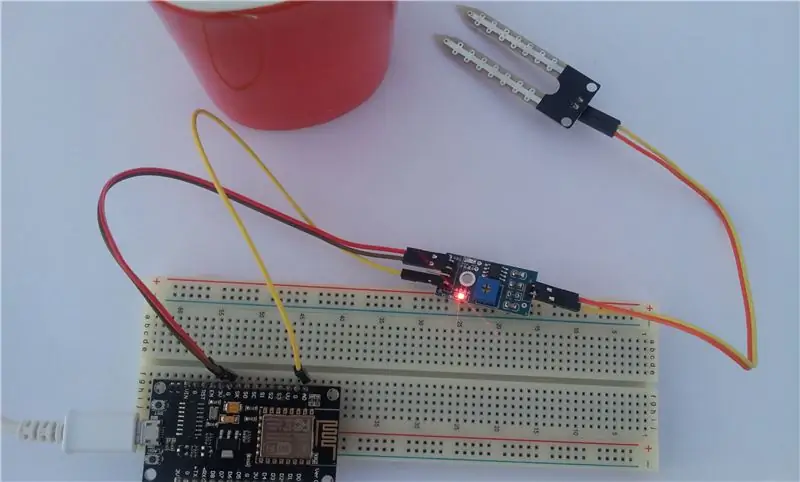 Kaip prijungti dirvožemio drėgmės jutiklį ir ESP8266 prie „AskSensors IoT Cloud“