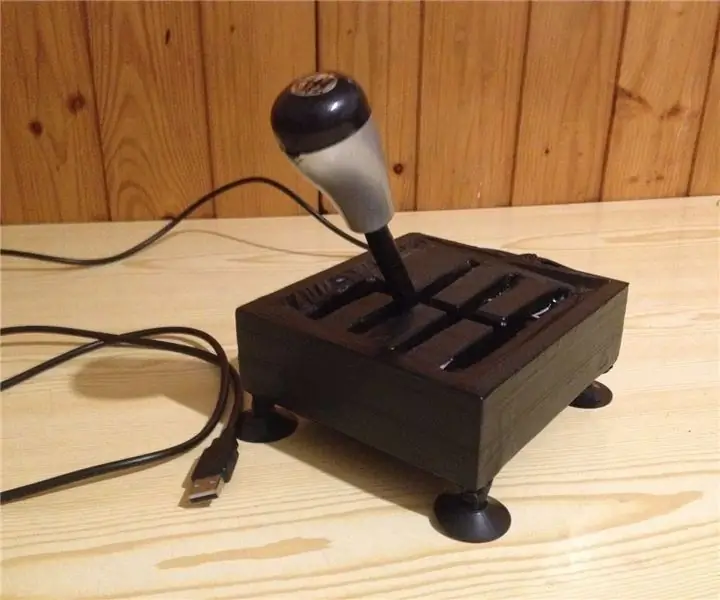 Gearkasse til computer, lavet af gammelt joystick (H-shifter): 8 trin