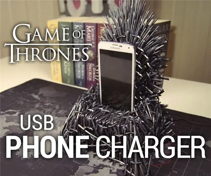 Iron Throne Phone Charger: 17 steg (med bilder)