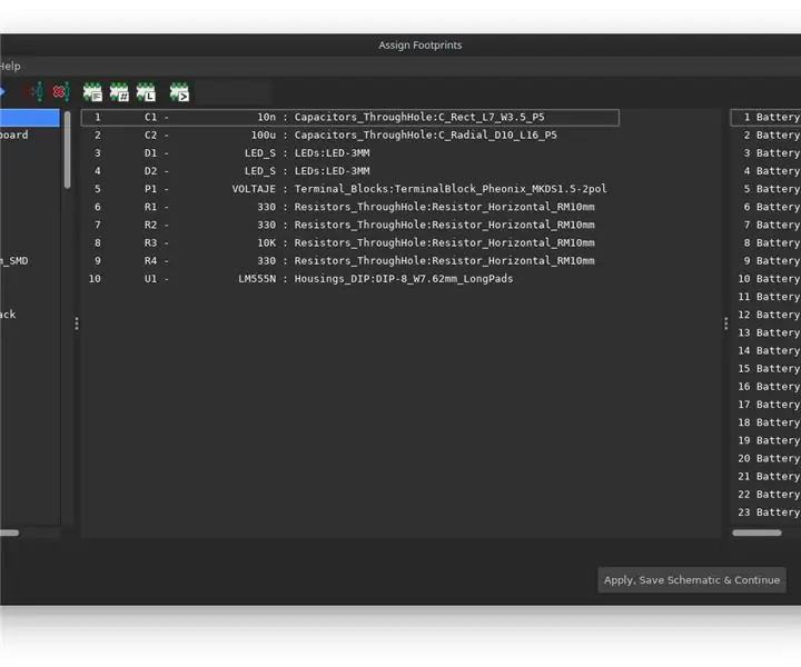 Inizia con Kicad - Assegna le impronte PCB ai simboli degli schemi: 9 passaggi