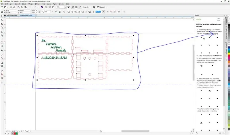 Pabeidziet korpusa dizainu ar CorelDRAW 2017 (joprojām nav obligāti, var izveidot savu futrāli)