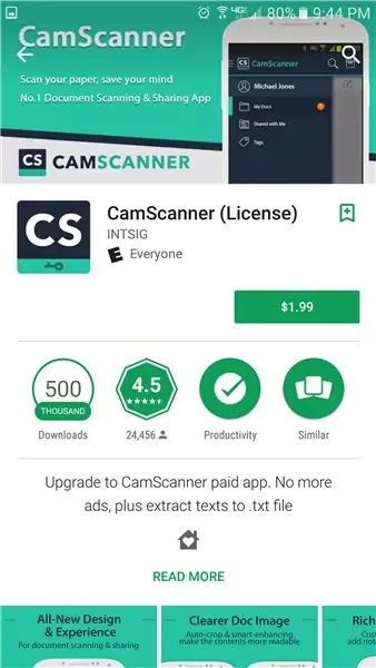 Gonga kwenye Scanner ya Cam (leseni)