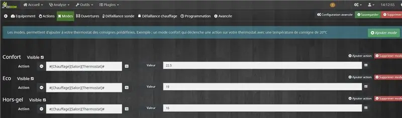 Creații ale modurilor mele de termostat