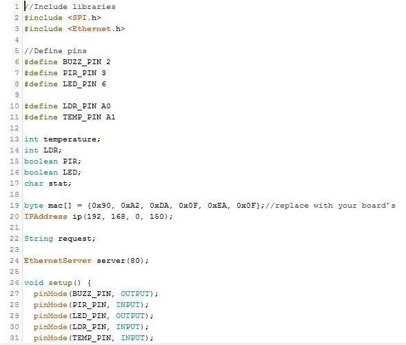 Home Control Code and Operation