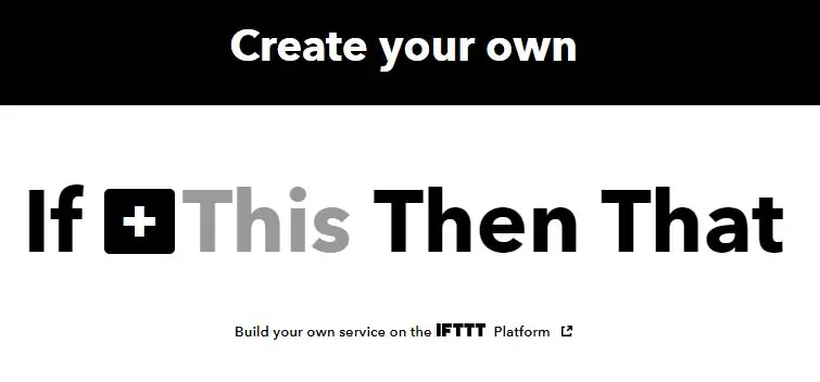 Die IFTTT -instellings