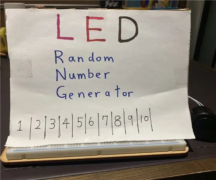 LED Random Number Generator: 5 trinn (med bilder)